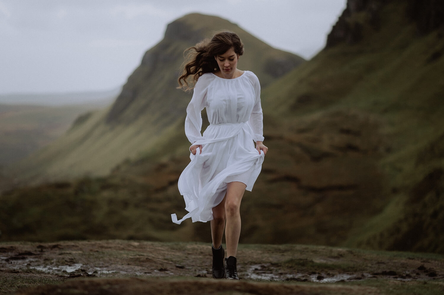 Long hair bride from the Isle of Skye.