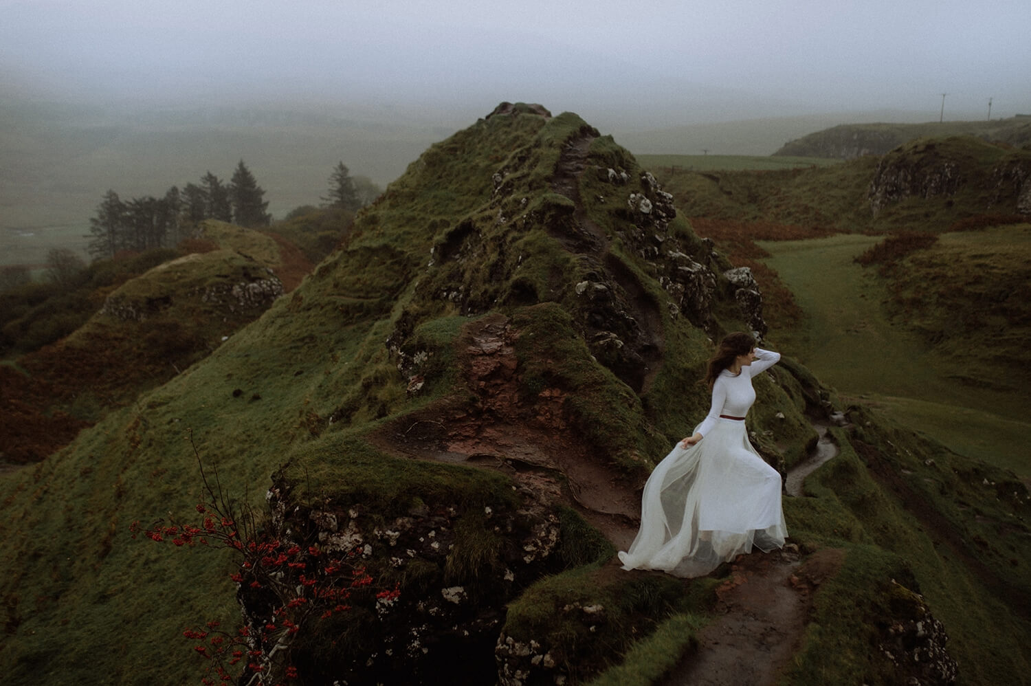 Bride in the Fairy Glen.