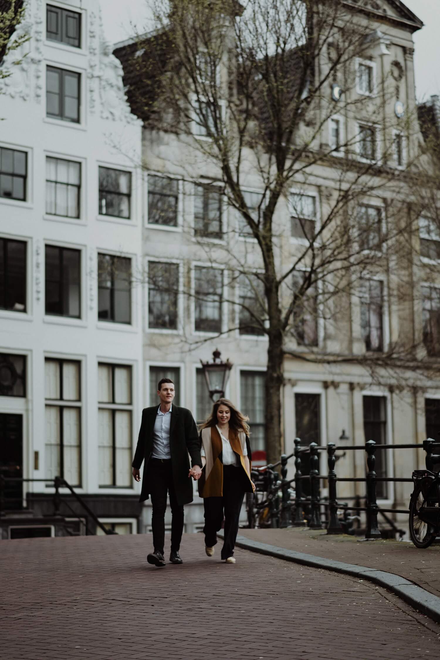 Amsterdam couple walking