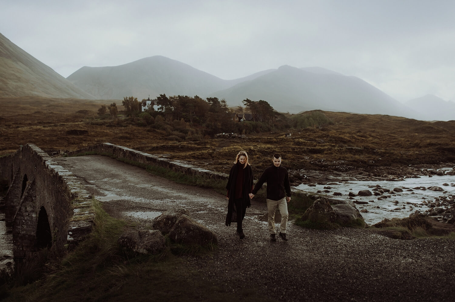 Engagement photo from the Scottish Highlands
