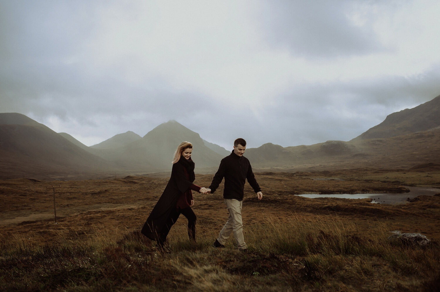 Couple in the Scottish Highlands
